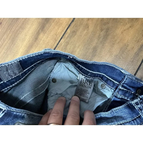 BKE Jeans Mens Size 25S Aiden Bootleg Bootcut Embroidered Denim - Picture 5 of 10